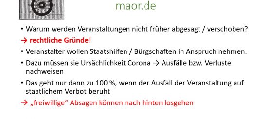 Vorschaubild für den Powerpoint-Teil des Videos zu Corona und Recht bei Veranstaltungen